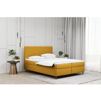 Kaiser Möbel Boxspringbett mit matratze und bettkasten, Schlafbett Vero Gelb 180x200 cm von Kaiser