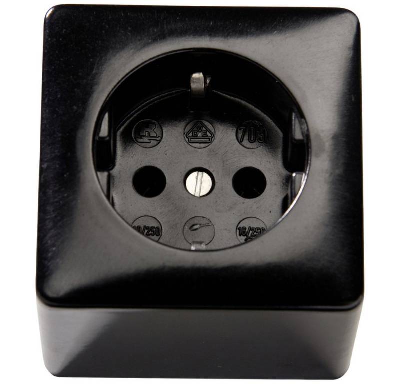 Martin Kaiser Steckdose Martin Kaiser 703/sw Aufputz-Steckdose 1er Set IP20 Schwarz von Martin Kaiser