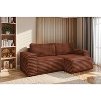 L-förmiges Bohoo-Ecksofa mit Schlaffunktion stoff Velo Kupfer Rechts von Kaiser