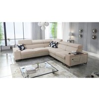 L-förmiges Ecksofa mit Schlaffunktion melody iii, modern, luxuriös, Tauro/Freya Beige/Dunkelbeige r von Kaiser