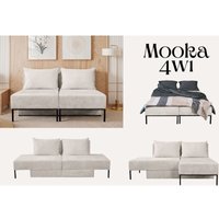 Liegestuhl ,Sofa mit schlaffunktion, Ecksofa, Betten, mooka 4in1-Multifunktions-System, stoff Velo von Kaiser