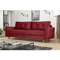 Modernes Sofa Floro - 3-Sitzer mit Schlaffunktion Rot von Kaiser