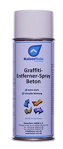 KaiserRein Graffiti-Entferner Spray Beton entfernt viele Lack- und Farbverschmutzungen von Beton und glatten Steinflächen, sowie Glas, Keramik, blankem Stahl usw. von KaiserRein professional