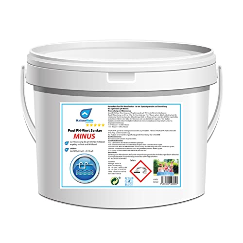 KaiserRein pH Minus Granulat 8kg - senkt den pH Wert im Pool & Whirlpool - pH- zur Poolpflege, Einfache Anwendung über Abgabe ins Wasser, pH Senker Pool, pH- senker von KaiserRein professional