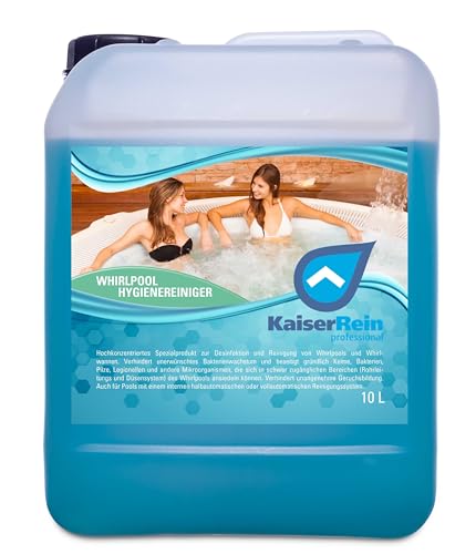 KaiserRein Whirlpool Desinfektionsmittel 10L ohne Chlor - Zuverlässige Wasserpflege und Reinigung für Eisbäder, Whirlpools, Pools, Whirlpool Reiniger Desinfektion, Whirlpoolreiniger, Poolreiniger von KaiserRein professional