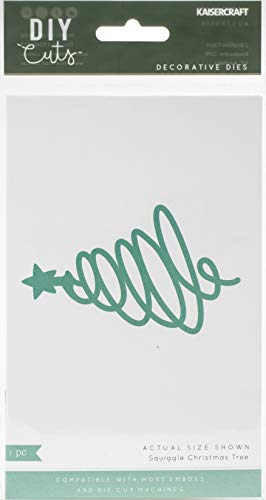 KAISERCRAFT PTY LTD (3PL) DD3348 KAISERCRAFT DIE Xmas Treme, Squiggle Weihnachtsbaum, Einheitsgröße von Kaisercraft