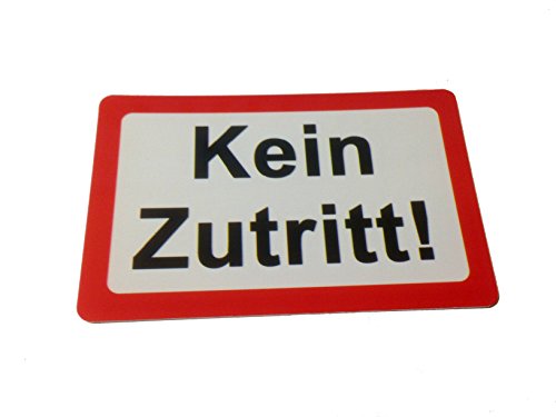 2x Kein Zutritt magnetisch und selbstklebend Aufkleber Tür Schild Türschild Haus Praxis Büro Geschäft von KaiserstuhlCard Magnete