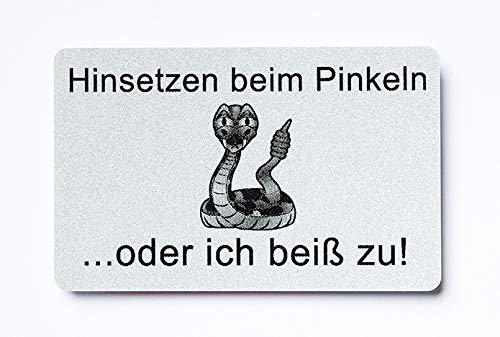 KaiserstuhlCard Magnete WC Schild Hinsetzen beim Pinkeln oder ich beiß zu Toilette selbstklebend Aufkleber Türschild Tür Haus Büro Praxis Geschäft Sitz Toilettensitz WC-Sitz Zubehör KaiserstuhlCard Magnete WC Schild Hinsetzen beim Pinkeln oder ich beiß zu Toilette selbstklebend Aufkleber Türschild Tür Haus Büro Praxis Geschäft Sitz Toilettensitz WC-Sitz Zubehör von KaiserstuhlCard Magnete