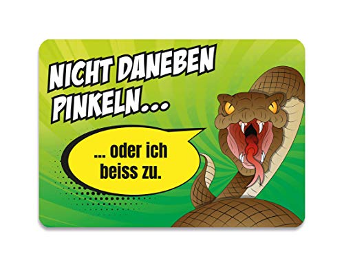 KaiserstuhlCard Magnete WC Schild Nicht daneben pinkeln oder ich beiss zu 14,8 cm x 10,5 cm Pissoir Toilette Selbstklebend Comic Aufkleber Türschild Tür Haus Büro Praxis Geschäft Sitz WC-Sitz Zubehör KaiserstuhlCard Magnete WC Schild Nicht daneben pinkeln oder ich beiss zu 14,8 cm x 10,5 cm Pissoir Toilette Selbstklebend Comic Aufkleber Türschild Tür Haus Büro Praxis Geschäft Sitz WC-Sitz Zubehör von KaiserstuhlCard Magnete