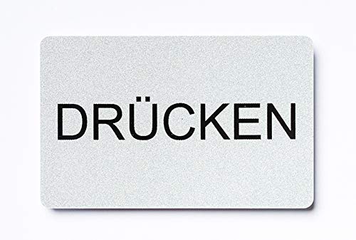 Türschild Tuerschild Tür Schild Drücken selbstklebend Aufkleber Haus Büro Praxis Geschäft von KaiserstuhlCard Magnete