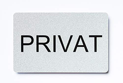 Türschild Tuerschild Tür Schild Privat selbstklebend Aufkleber Haus Büro Praxis Geschäft von KaiserstuhlCard Magnete