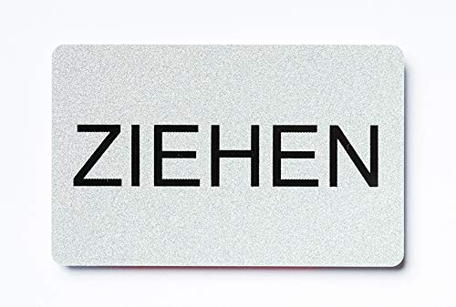 Türschild Tuerschild Tür Schild Ziehen selbstklebend Aufkleber Haus Büro Praxis Geschäft von KaiserstuhlCard Magnete