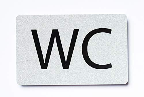 WC Schild Türschild Toilette Tür selbstklebend Aufkleber Haus Büro Praxis Geschäft Sitz Toilettensitz WC-Sitz Zubehör von KaiserstuhlCard Magnete