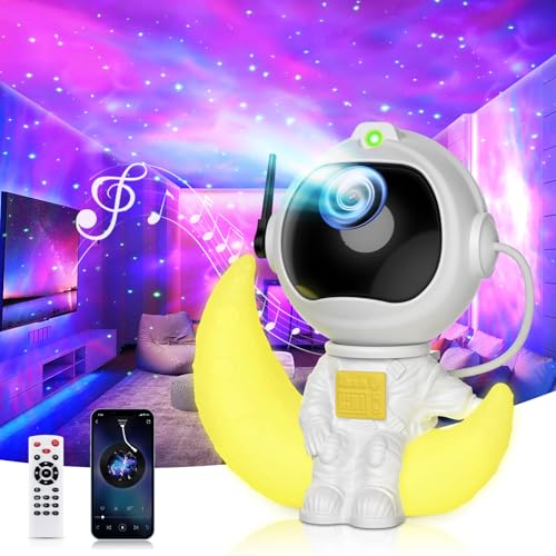 Kaishengyuan Sternenhimmel Projektor, Galaxy Projector mit Bluetooth Lautsprecher,Timer und Fernbedienung,Astronaut Projektor Nachtlicht für Kinder,Erwachsene(K960) von Kaishengyuan