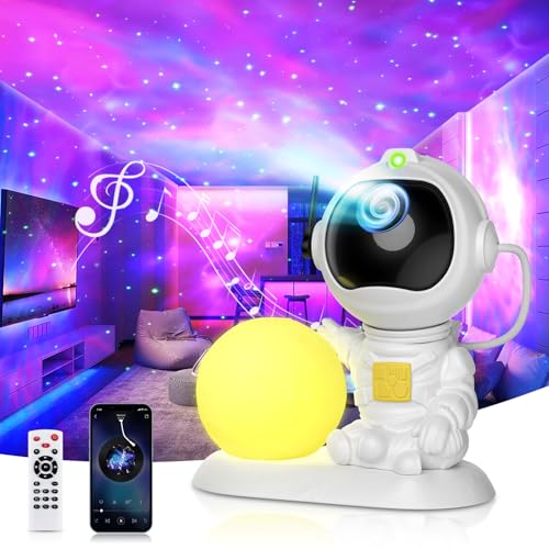 Kaishengyuan Sternenhimmel Projektor, Galaxy Projector mit Bluetooth Lautsprecher,Timer und Fernbedienung,Astronaut Projektor Nachtlicht für Kinder,Erwachsene(K980) von Kaishengyuan