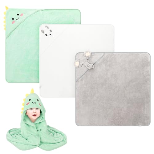 Kaisibum 3 Stück Kapuzenhandtuch Baby, 80 x 80 cm Baby Handtücher Weiche Babyhandtuch Korallenvlies Babyhandtuch mit Kapuze für Kleinkinder Neugeborene Kaisibum 3 Stück Kapuzenhandtuch Baby, 80 x 80 cm Baby Handtücher Weiche Babyhandtuch Korallenvlies Babyhandtuch mit Kapuze für Kleinkinder Neugeborene von Kaisibum