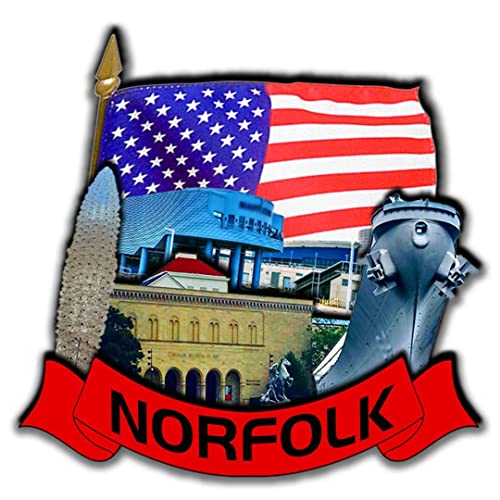 Norfolk Virginia USA Kühlschrankmagnete, 3D-Holzprodukte, reibungsbeständig, Stadtkunstzentrum und mehr, Reise-Souvenirs, Heim- und Küchendekoration von Kaisrlse