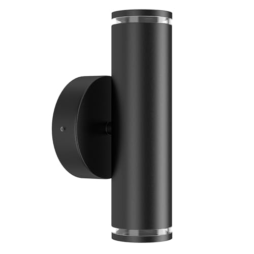 Kaitenv LED outdoor Wandleuchte 1 Pack, Wandlampe innen, up and down Außenwandleuchten aussen Aussenlampe außen Außenlampe Außenleuchte für innen aussen Wand Hauswand Balkon Terasse，schwarz von Kaitenv