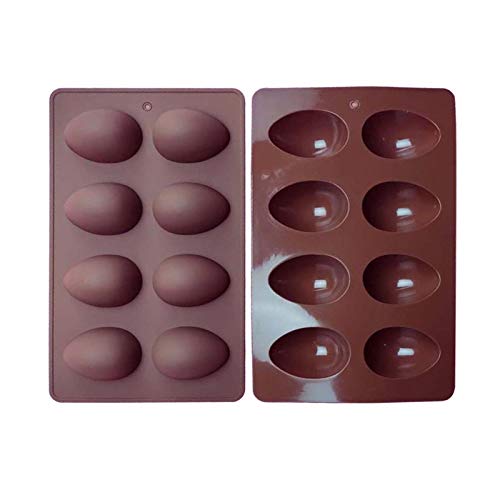 Kaixin Osterei Schimmel, 8 Schlitze Eierform Form DIY Osterei Silikonform Süßigkeitenform Schokoladenform Fondant-Kuchen-Dekorationsform Dessertform Seifenform Silikon Backform zum DIY Backen von Kaixin