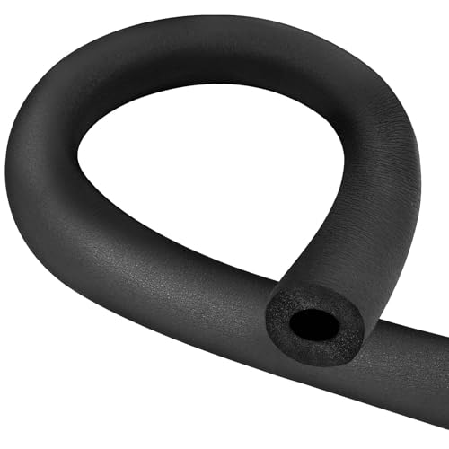 Kajaia Winter Geschlitztes Schwarzes Frostschutz Isolierrohr Nachlaufen Rohrabdeckung Schaum Schlauch Verkleidung Mantelrohr Ummantelter Schlauch für Heizen(15 mm Innendurchmesser, 2 Meter lang) von Kajaia
