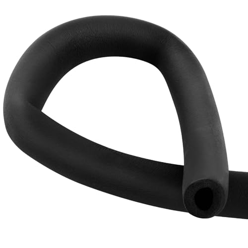 Kajaia Winter Geschlitztes Schwarzes Frostschutz Isolierrohr Nachlaufen Rohrabdeckung Schaum Schlauch Verkleidung Mantelrohr Ummantelter Schlauch für Heizen(16 mm Innendurchmesser, 1,8 Meter lang) von Kajaia