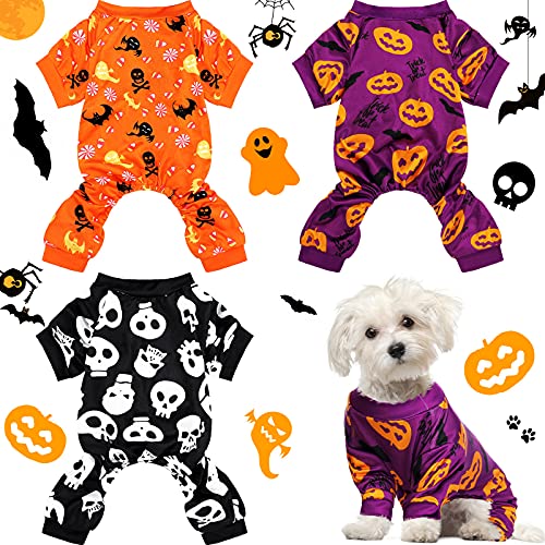 Totenkopf-Overall für Haustiere, Größe M, 3-teiliger Halloween-Body für Hunde und Katzen, gruselige Welpenbekleidung für Urlaubsspaß Totenkopf-Overall für Haustiere, Größe M, 3-teiliger Halloween-Body für Hunde und Katzen, gruselige Welpenbekleidung für Urlaubsspaß von Kajfjad