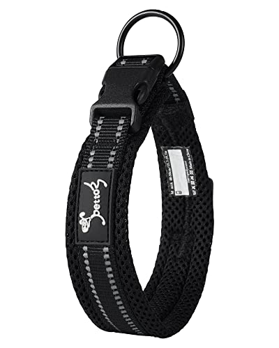 PETTOM Hundehalsband Verstellbare Nylon Hunde Halsband Atmungsaktives Reflektierend Halsband (Schwarz S) PETTOM Hundehalsband Verstellbare Nylon Hunde Halsband Atmungsaktives Reflektierend Halsband (Schwarz S) von PETTOM