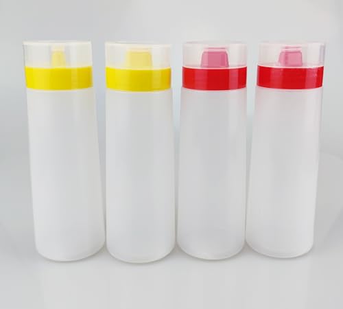 Kakamono Poröse Quetschflaschen, auslaufsicher, nachfüllbar, Gewürzbehälter für Küche, Salatdressings, Top-Spender für Ketchup, Senf, Mayo, heiße Saucen, Olivenöl, 4 Stück Kakamono Poröse Quetschflaschen, auslaufsicher, nachfüllbar, Gewürzbehälter für Küche, Salatdressings, Top-Spender für Ketchup, Senf, Mayo, heiße Saucen, Olivenöl, 4 Stück von Kakamono
