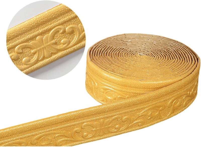 Kaket Bordüre 3D Stuckleisten Wand, Zierleisten Selbstklebend von Kaket