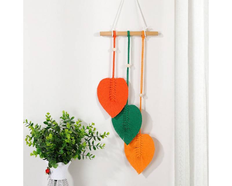 Kaket Hängedekoration Blatt Makramee Wandbehang, Boho Raumdekor von Kaket