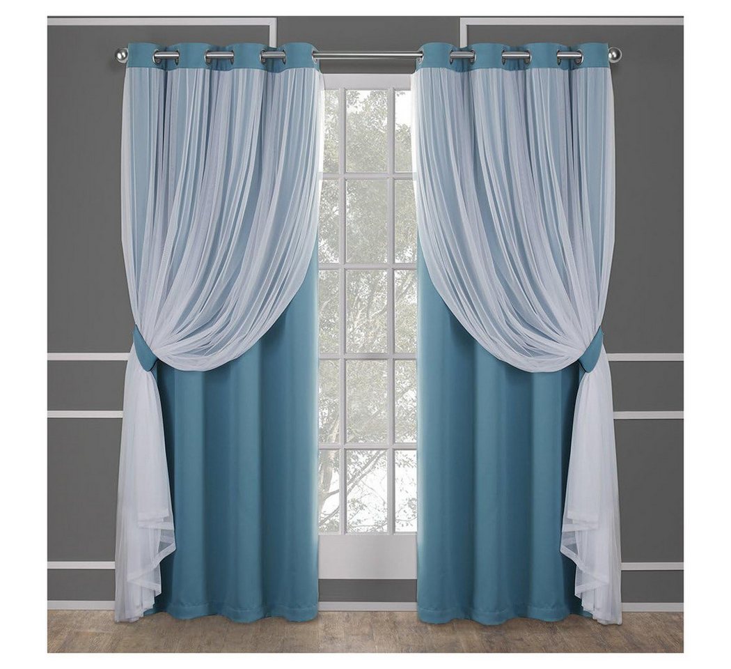 Kaket Verdunkelungsvorhang Verdunkelungsvorhänge mit Doppelschicht, Verdunkelnde Voile-Gardinen Kaket Verdunkelungsvorhang Verdunkelungsvorhänge mit Doppelschicht, Verdunkelnde Voile-Gardinen von Kaket