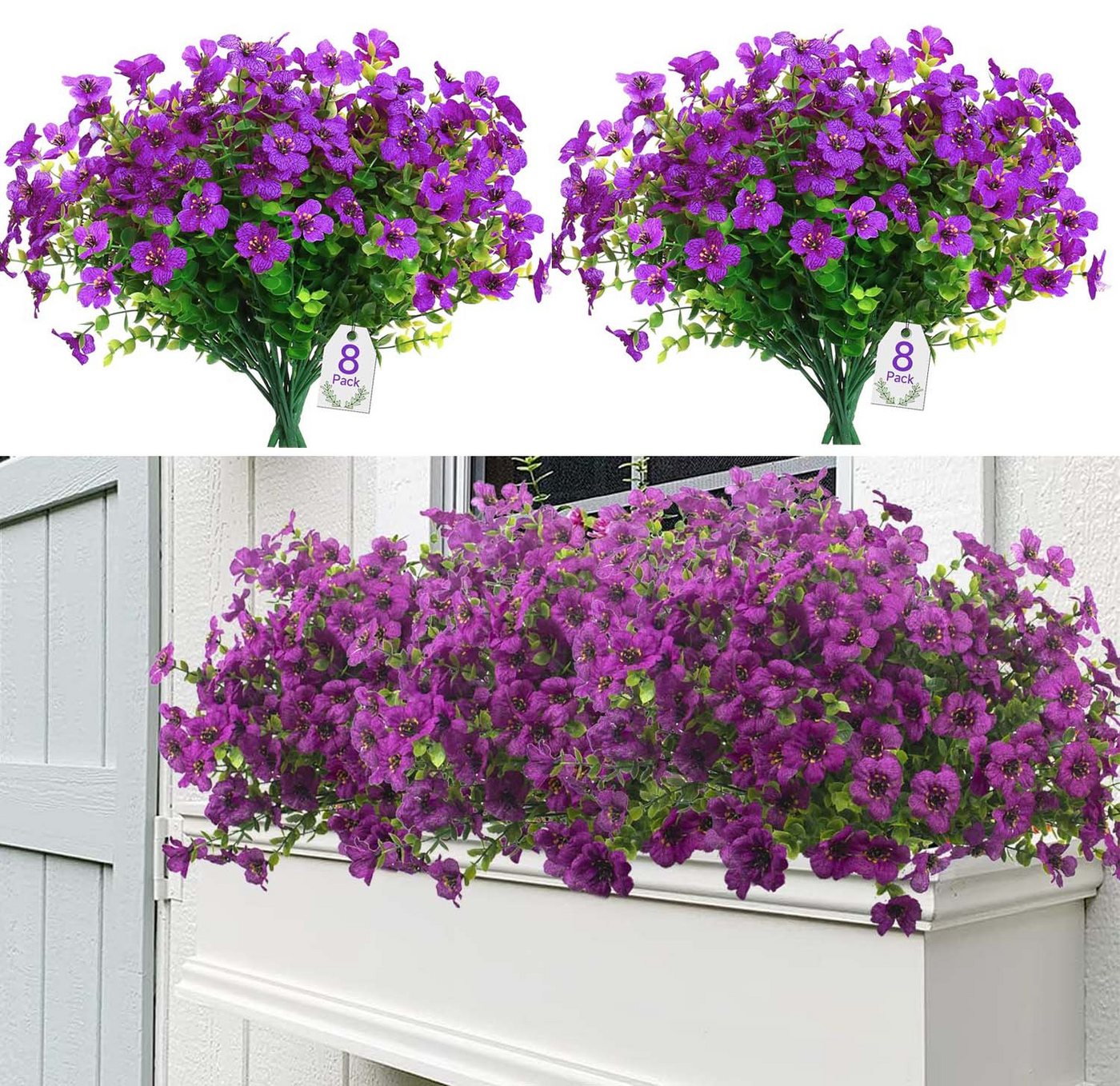 Kunstblumenstrauß 4 Bündel Künstliche Blumen Geranie Blumen Dekoration Faux, Kaket Kunstblumenstrauß 4 Bündel Künstliche Blumen Geranie Blumen Dekoration Faux, Kaket von Kaket
