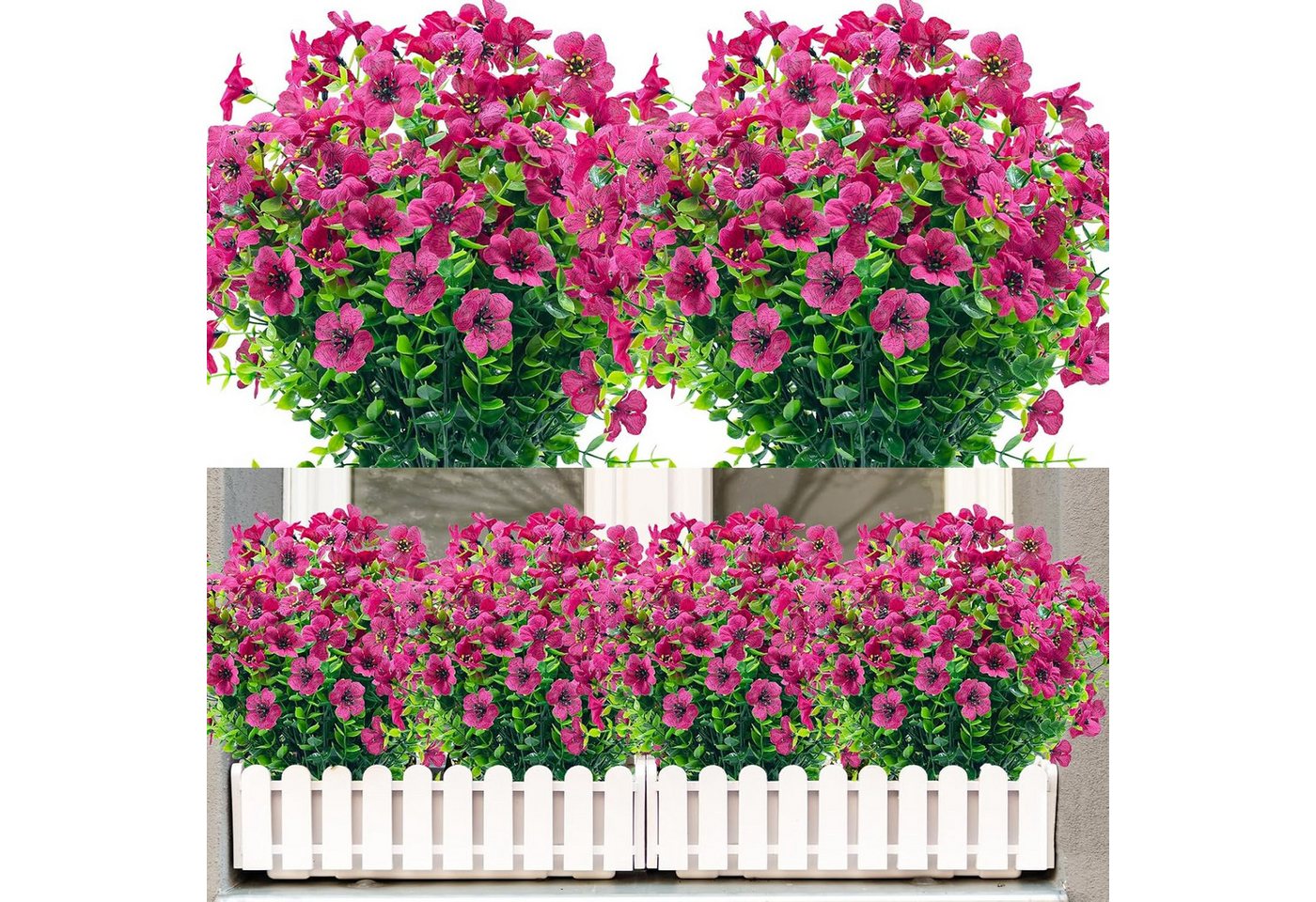 Kunstblumenstrauß 4 Bündel Künstliche Blumen Geranie Blumen Dekoration Faux, Kaket Kunstblumenstrauß 4 Bündel Künstliche Blumen Geranie Blumen Dekoration Faux, Kaket von Kaket