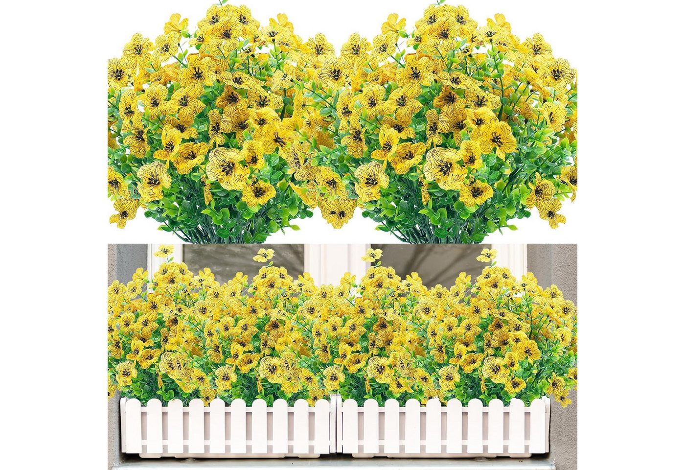 Kunstblumenstrauß 4 Bündel Künstliche Blumen Geranie Blumen Dekoration Faux, Kaket Kunstblumenstrauß 4 Bündel Künstliche Blumen Geranie Blumen Dekoration Faux, Kaket von Kaket