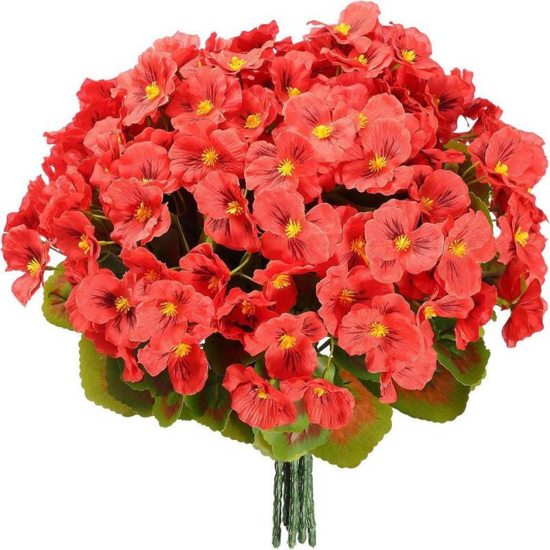 Kunstblumenstrauß 4 Bündel Künstliche Blumen Geranie Blumen Dekoration Faux, Kaket von Kaket