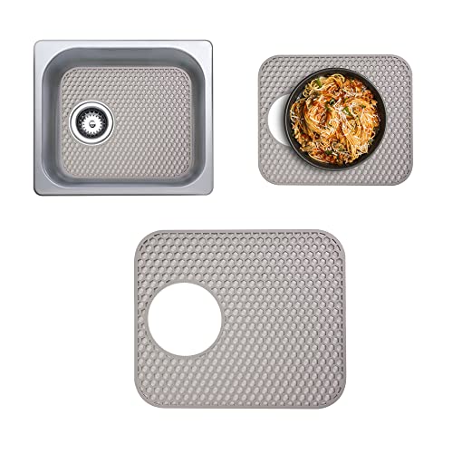 Silikon-Spülbeckenmatte, faltbar, rutschfest, für den Boden der Küchenspüle, Silikonmatten Thekenschutz für Geschirr und Glaswaren von Kaket