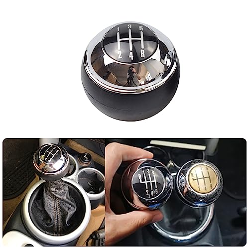 Kakulkomen 5/6 Gang Auto Schaltknauf Schalthebel Hand Ball für Mini R50 One D R52 R53 Cooper S 3-Türer 2001 2002 2003 2004 2005-2008 (5 Gänge) von Kakulkomen