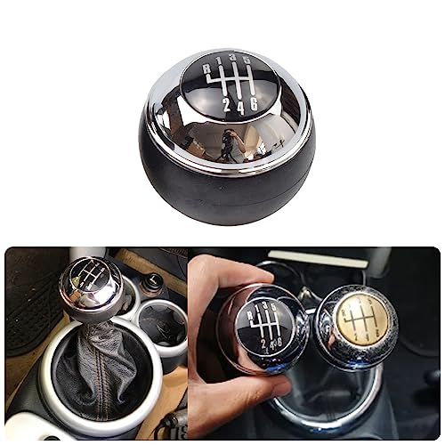 Kakulkomen 5/6 Gang Auto Schaltknauf Schalthebel Hand Ball für Mini R50 One D R52 R53 Cooper S 3-Türer 2001 2002 2003 2004 2005-2008 (6 Gänge) von Kakulkomen