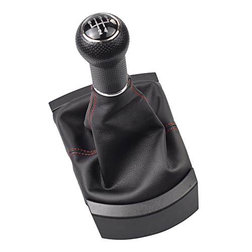 Kakulkomen Schalthebelmanschette für -SE-A-T Ib-iza 2002 2003 2004 2005 2006 2007 2008 Schalthebelmanschette Staubdichte Abdeckung Hülle (R5 Speed-Red Line) von Kakulkomen