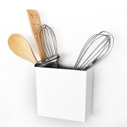KalaMitica - Magnetischer Behälter "Uranos", Löffelhalter und Ablage für Magnettafel - Modernes Design, weiß lackiert mit matter Oberfläche - 13,5 x 13 x 7 cm KalaMitica - Magnetischer Behälter "Uranos", Löffelhalter und Ablage für Magnettafel - Modernes Design, weiß lackiert mit matter Oberfläche - 13,5 x 13 x 7 cm von KalaMitica
