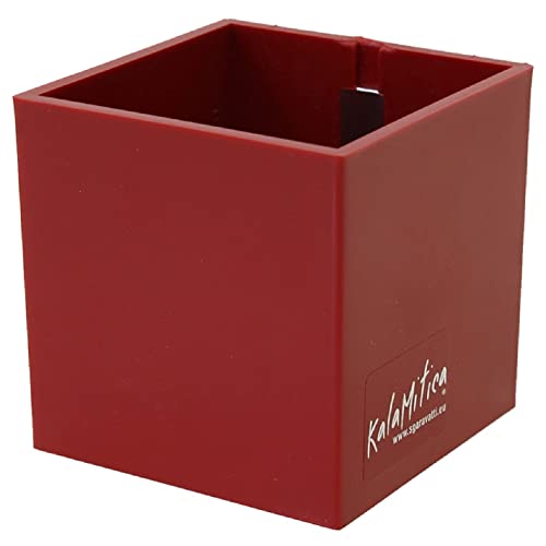 KalaMitica - Magnetischer Würfel 9,5 cm - Rot - Magnetischer Behälter, Stift-/Markerhalter oder Blumentopf mit starkem Magneten für Magnettafel/Whiteboard/Kühlschrank von KalaMitica