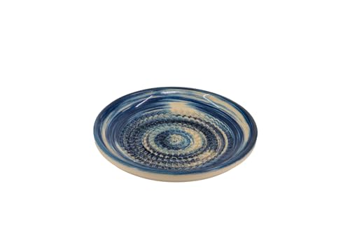 Kaladia Keramik Reibeteller/Keramikhobel - ideal für Ingwer, Parmesan etc. - mit blauen & weißen Streifen - Durchmesser: 12 cm - handgemacht & handbemalt - Made in Spain Kaladia Keramik Reibeteller/Keramikhobel - ideal für Ingwer, Parmesan etc. - mit blauen & weißen Streifen - Durchmesser: 12 cm - handgemacht & handbemalt - Made in Spain von Kaladia