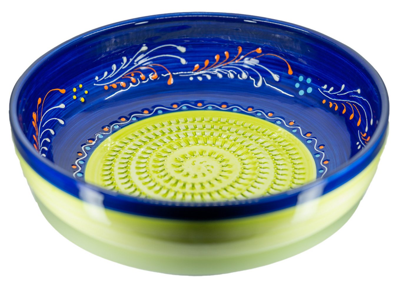 Kaladia Multireibe Große Reibeschüssel in Grün/Grün & Blau, Keramik, handbemalte Küchenreibe - Made in Spain Kaladia Multireibe Große Reibeschüssel in Grün/Grün & Blau, Keramik, handbemalte Küchenreibe - Made in Spain von Kaladia