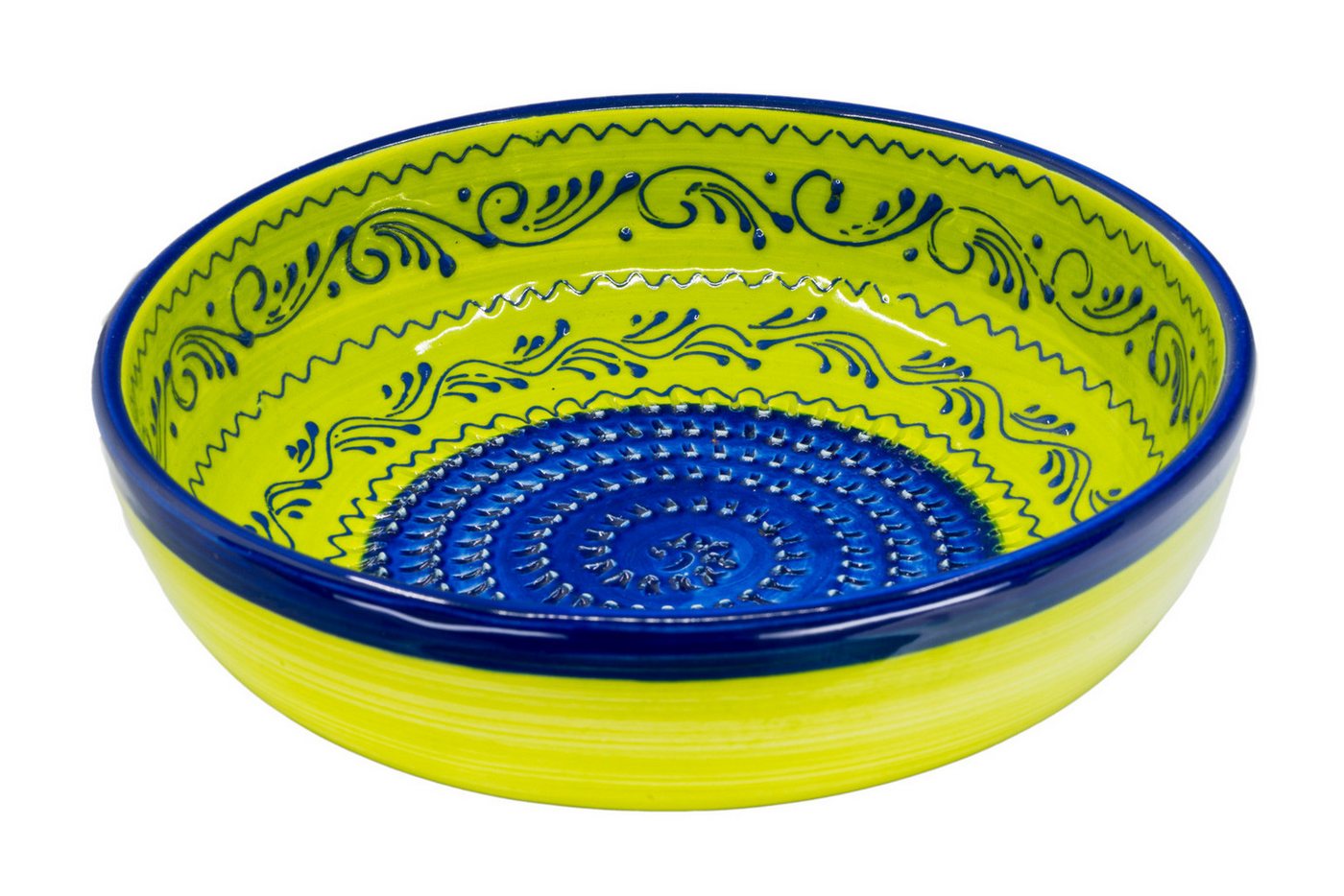 Kaladia Multireibe Große Reibeschüssel in Grün & Blau, Keramik, handbemalte Küchenreibe - Made in Spain Kaladia Multireibe Große Reibeschüssel in Grün & Blau, Keramik, handbemalte Küchenreibe - Made in Spain von Kaladia