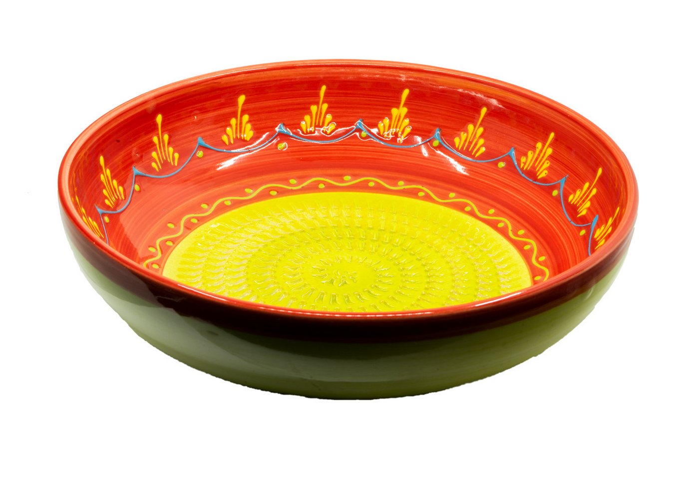 Kaladia Multireibe Große Reibeschüssel in Rot & Grün, Keramik, handbemalte Küchenreibe - Made in Spain Kaladia Multireibe Große Reibeschüssel in Rot & Grün, Keramik, handbemalte Küchenreibe - Made in Spain von Kaladia