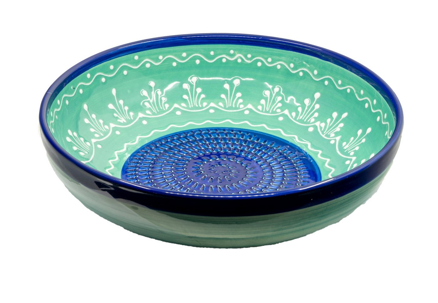 Kaladia Multireibe Große Reibeschüssel in Türkis & Blau, Keramik, handbemalte Küchenreibe - Made in Spain Kaladia Multireibe Große Reibeschüssel in Türkis & Blau, Keramik, handbemalte Küchenreibe - Made in Spain von Kaladia