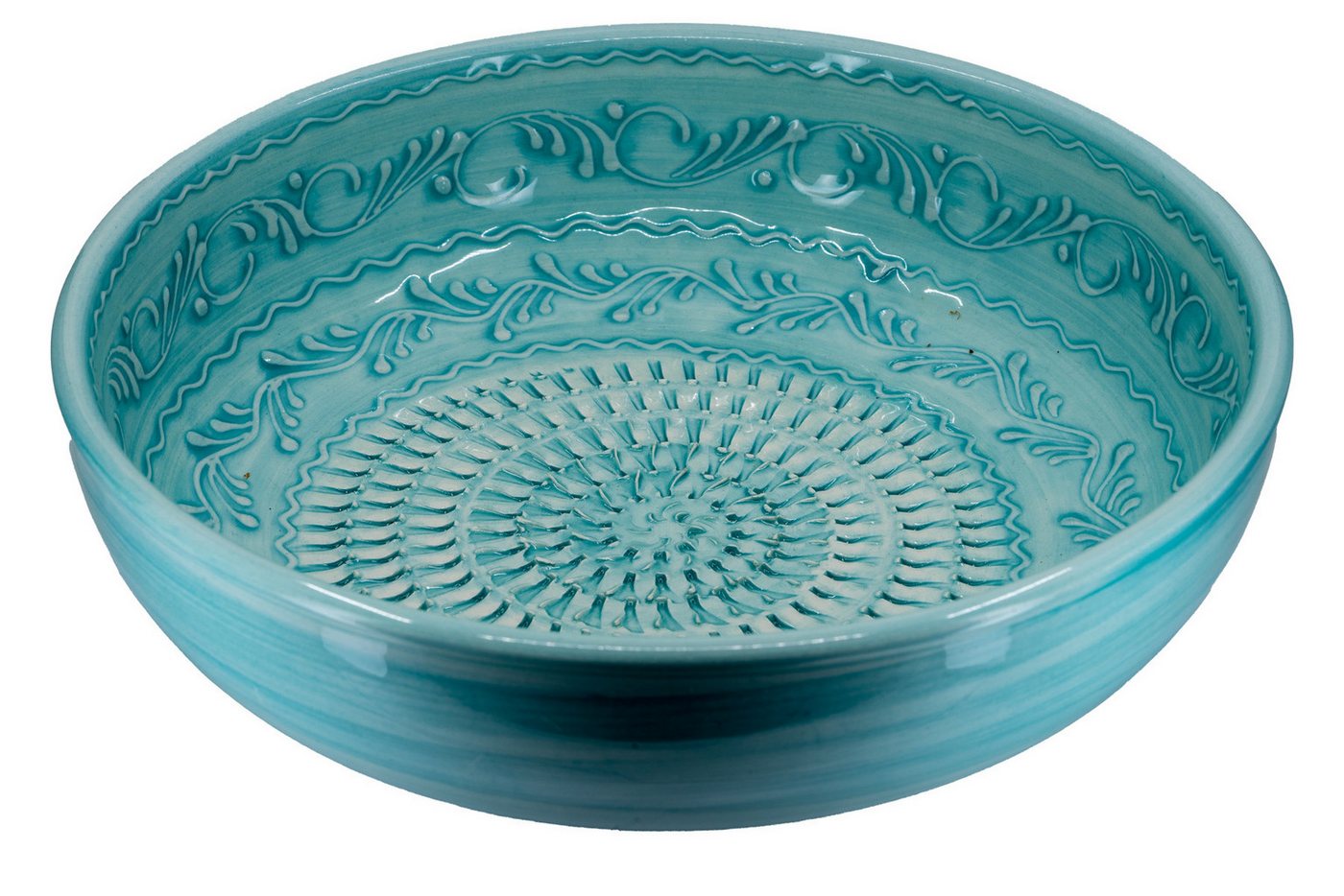 Kaladia Multireibe Mittlere Reibeschüssel in Türkis, Keramik, handbemalte Küchenreibe - Made in Spain Kaladia Multireibe Mittlere Reibeschüssel in Türkis, Keramik, handbemalte Küchenreibe - Made in Spain von Kaladia