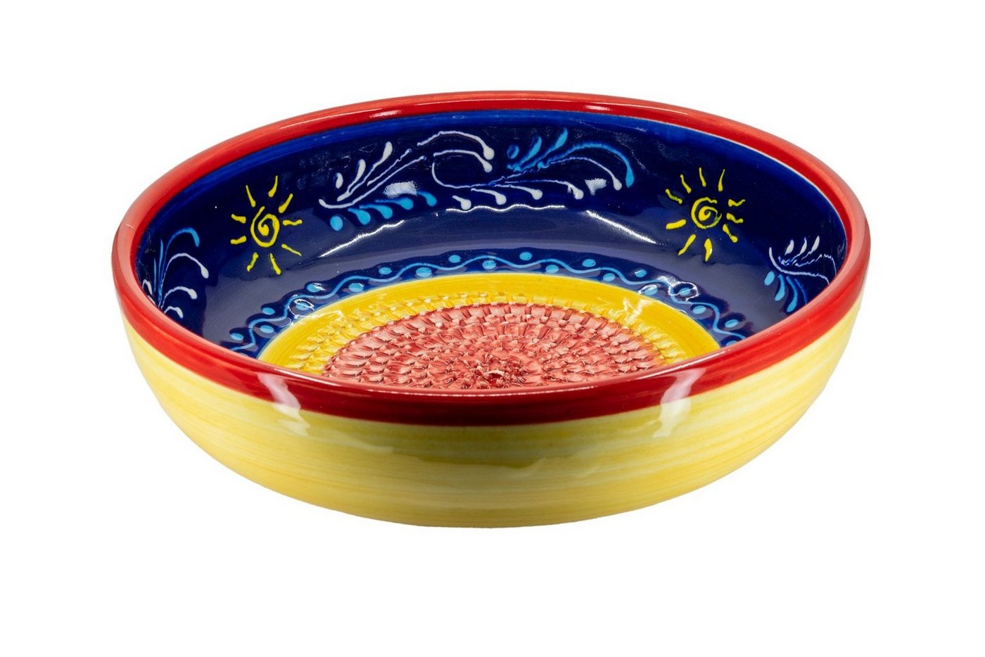 Kaladia Multireibe Reibeschüssel in Blau mit Sonne, Keramik, handbemalte Küchenreibe - Made in Spain Kaladia Multireibe Reibeschüssel in Blau mit Sonne, Keramik, handbemalte Küchenreibe - Made in Spain von Kaladia