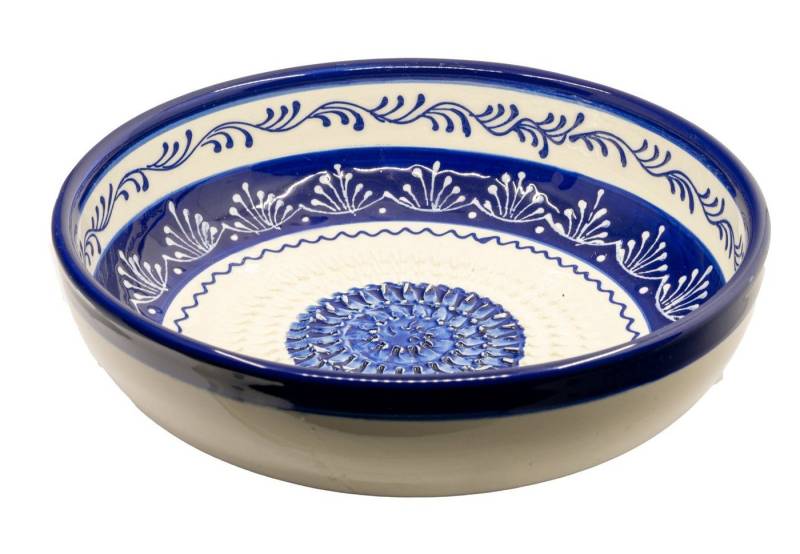 Kaladia Multireibe Reibeschüssel in Blau & Weiß, Keramik, handbemalte Küchenreibe - Made in Spain von Kaladia