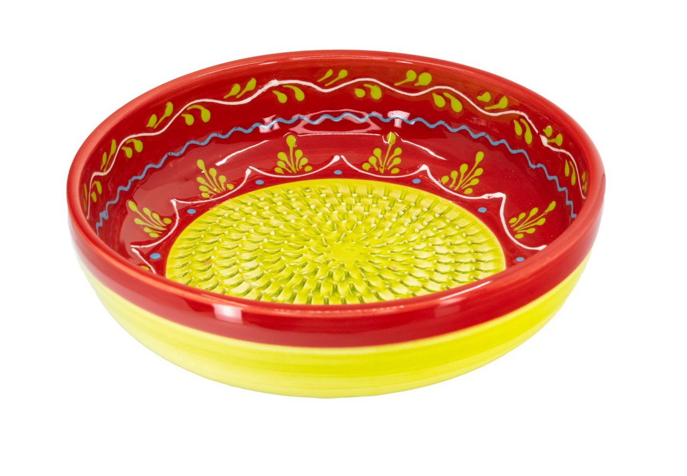 Kaladia Multireibe Reibeschüssel in Rot/Grün/Weiß, Keramik, handbemalte Küchenreibe - Made in Spain Kaladia Multireibe Reibeschüssel in Rot/Grün/Weiß, Keramik, handbemalte Küchenreibe - Made in Spain von Kaladia